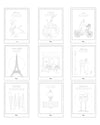 Carnet de Coloriage "Macarons de PARIS"
