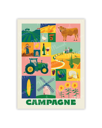 Carte Postale City Color "Campagne"