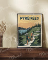 Affiche PYRÉNÉES "Sur la route du GR10"