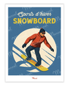 Affiche Travel Color "Snowboard"