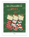 Affiche Travel Color "Les chaussettes de Noël"
