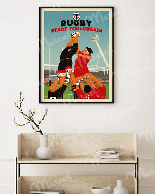 Affiche Officielle Marcel x Stade Toulousain "La Touche"