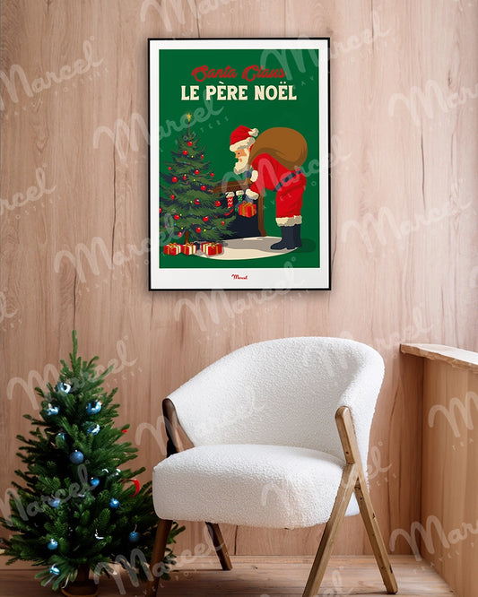 Affiche Travel Color "Père Noël"