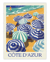 Affiche CÔTE D’AZUR "Les Parasols"