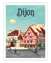 Affiche DIJON "Place du Marché"