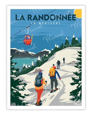 Affiche "La Randonnée en Hiver"