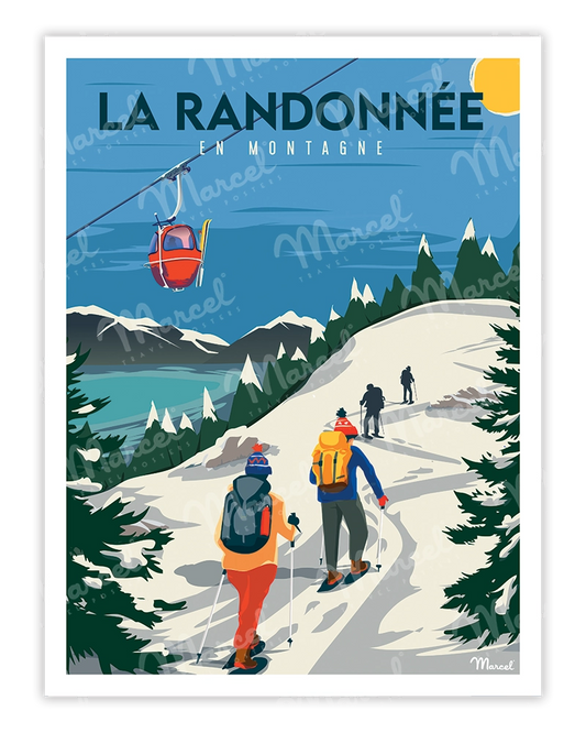 Affiche "La Randonnée en Hiver"