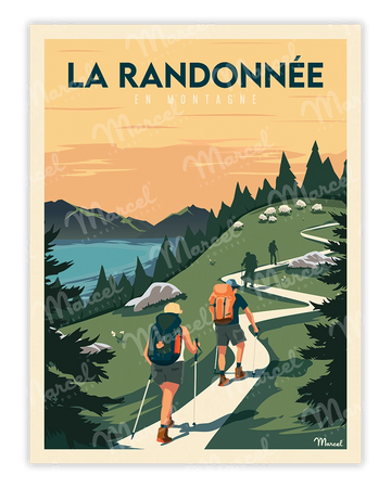 Affiche "La Randonnée en Montagne"