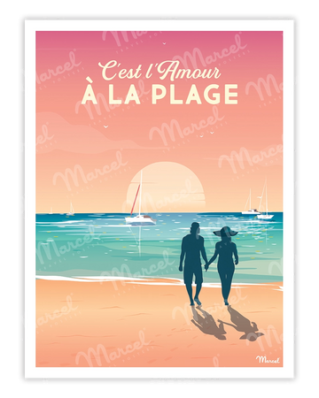 Affiche "C'est l'amour à la plage"