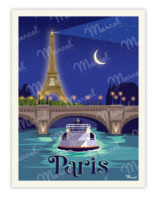Affiche PARIS "Balade sur la Seine"