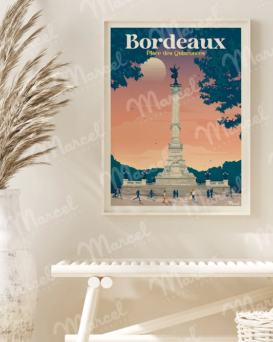 Affiche Bordeaux 21x29,7 cm - Maisons du Monde Affiche Bordeaux 21x29,7 cm - Maisons du Monde