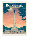 Affiche BORDEAUX "Place des Quinconces"
