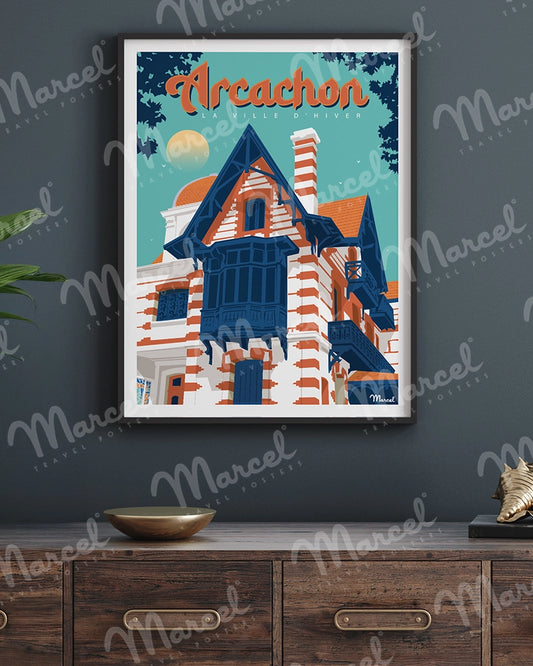 Affiche ARCACHON "La ville d'Hiver"