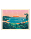 une vue du soleil couchant sur la mer