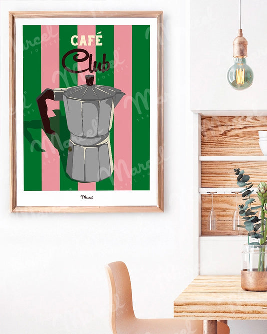 Affiche Travel Color "Café Club"