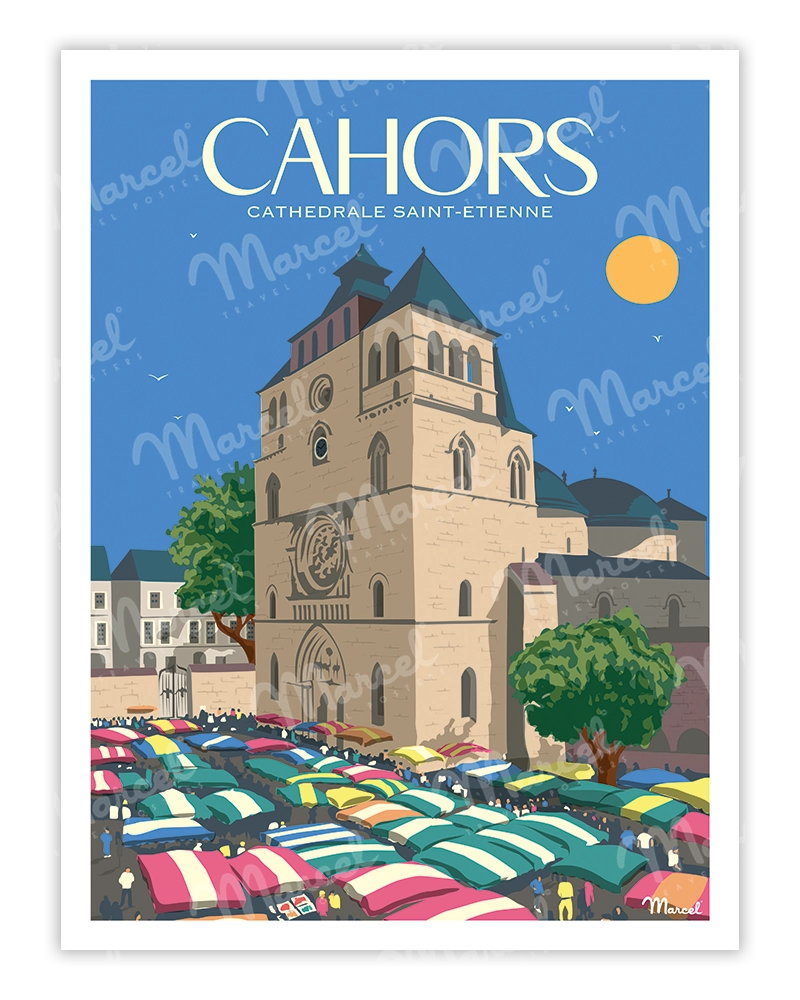 marché et cathédrale de cahors