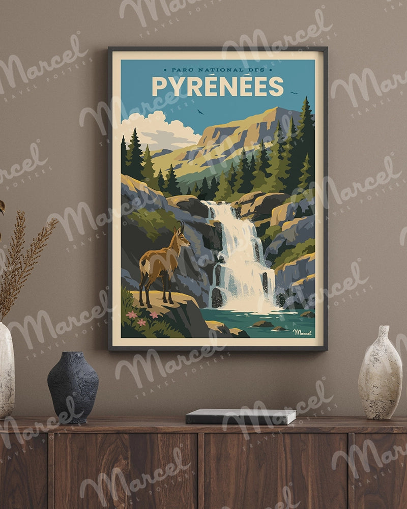 cascade dans les Pyrénées et Izard