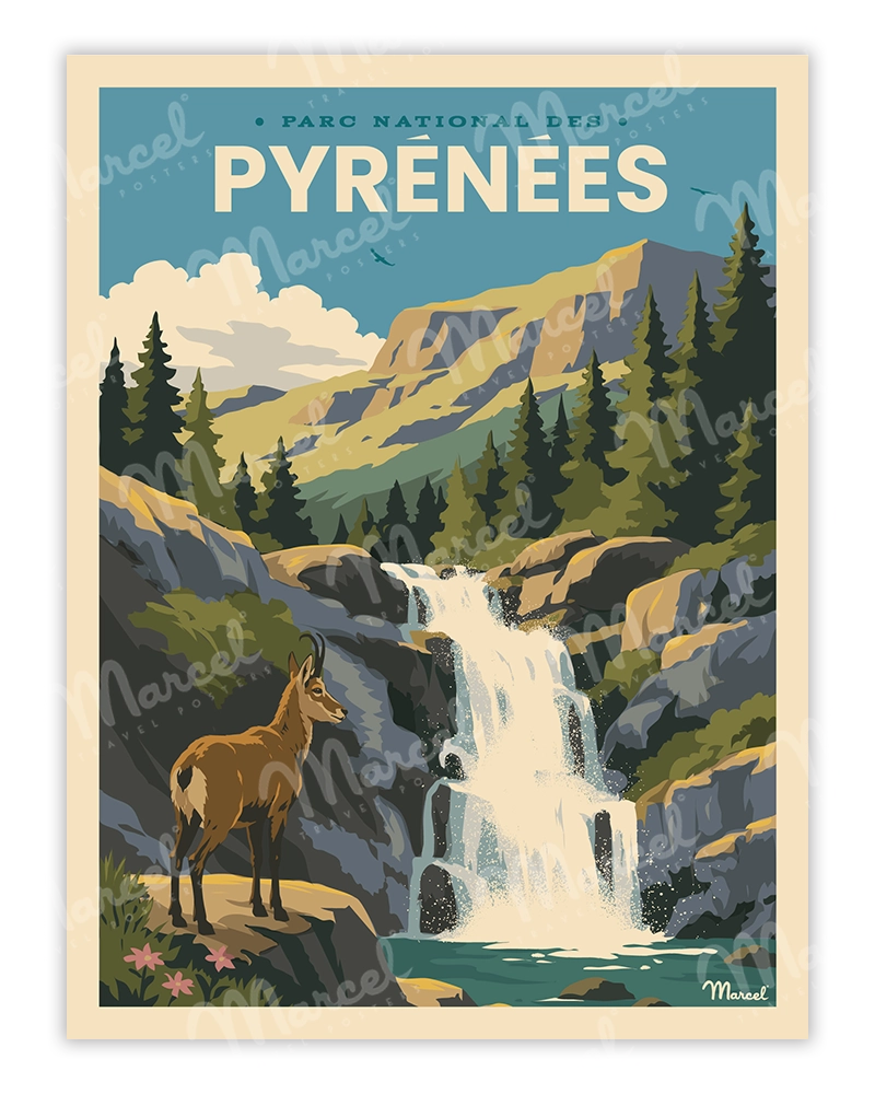 cascade dans les Pyrénées et Izard