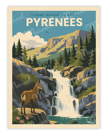 cascade dans les Pyrénées et Izard