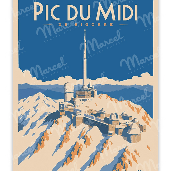 Affiche PIC DU MIDI DE BIGORRE "Enneigé"