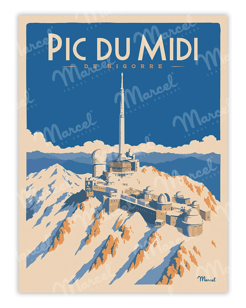 Affiche PIC DU MIDI DE BIGORRE "Enneigé"