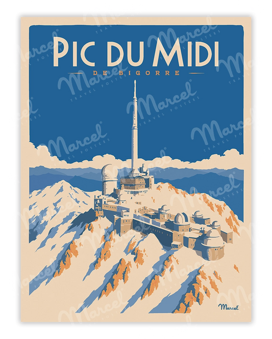 Affiche PIC DU MIDI DE BIGORRE "Enneigé"