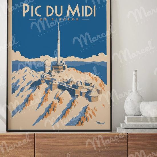 Affiche PIC DU MIDI DE BIGORRE "Enneigé"