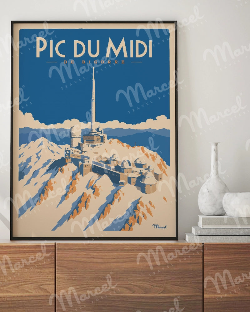 Affiche PIC DU MIDI DE BIGORRE "Enneigé"