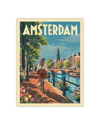 Carte Postale AMSTERDAM fille vélo