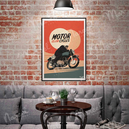 Affiche Vintage Vélo & Pyrénées - Marcel Travel Posters Affiche Vintage Vélo & Pyrénées - Marcel Travel Posters