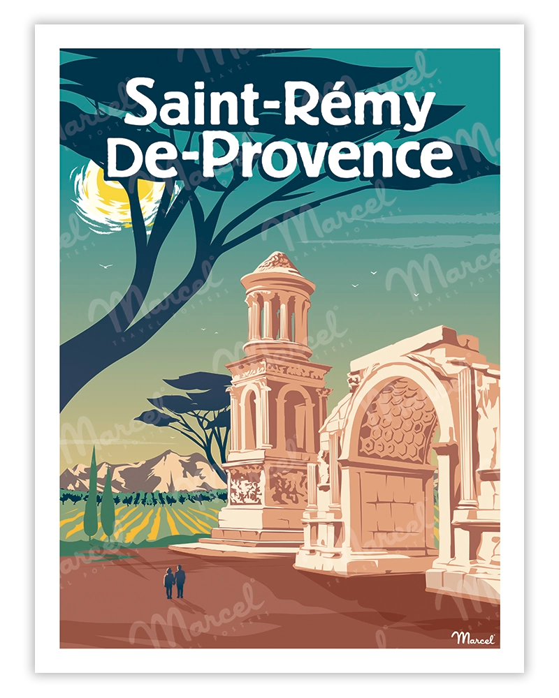Affiche Vintage SAINT-REMY-DE-PROVENCE - Marcel Travel Posters