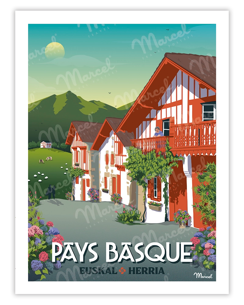 Affiche Vintage PAYS BASQUE