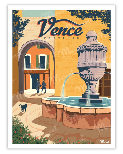 Vintage VENCE Poster - Marcel Travel Posters