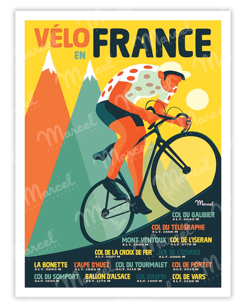 Cyclisme vélo Tour de France-Affiche poster A3 - Décoration Cyclisme vélo Tour de France-Affiche poster A3 - Décoration