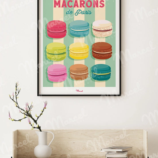 Affiche Travel Color PARIS "Macarons de Paris"