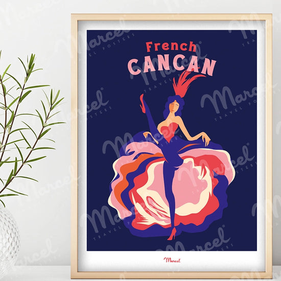 Affiche Travel Color PARIS "French Cancan"