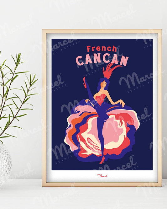 Affiche Travel Color PARIS "French Cancan"