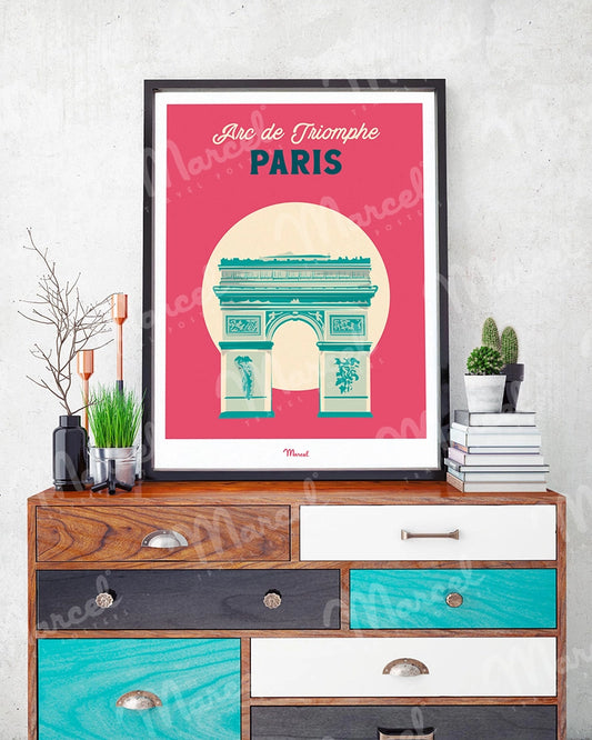 Affiche Travel Color PARIS "Arc de Triomphe"