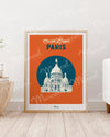 Affiche Travel Color PARIS "Sacré-Coeur"