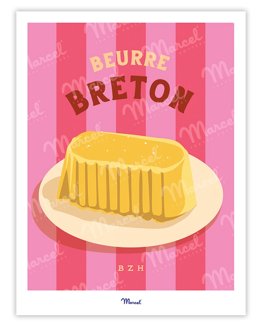 Affiche Travel Color "Beurre Breton"