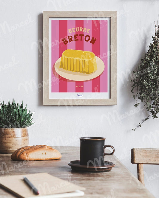 Affiche Travel Color "Beurre Breton"