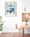 Affiche Travel Color "Sur la route des vacances en Méhari"