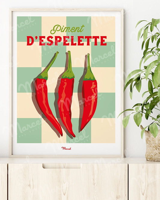 Affiche Travel Color "Piment d'Espelette"