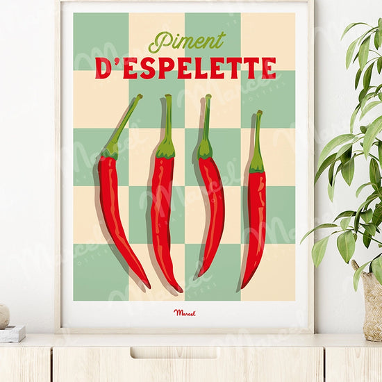 Affiche Travel Color "Piment d'Espelette"
