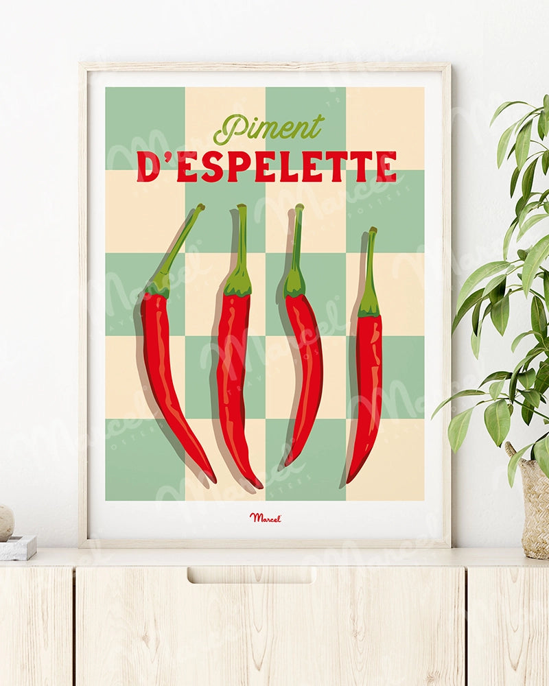 Affiche Travel Color "Piment d'Espelette"