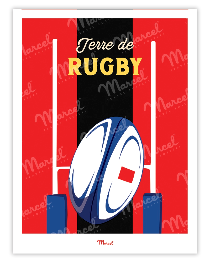 Allez Les Rouges Rugby Posters Travel Color Poster