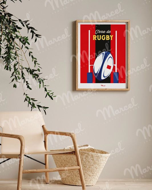 Affiche Travel Color "Rugby"