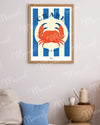 Travel Color Poster "Crab"