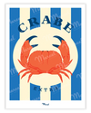 Travel Color Poster "Crab"