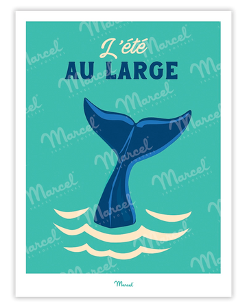 Affiche Travel Color "Baleine"